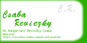 csaba reviczky business card